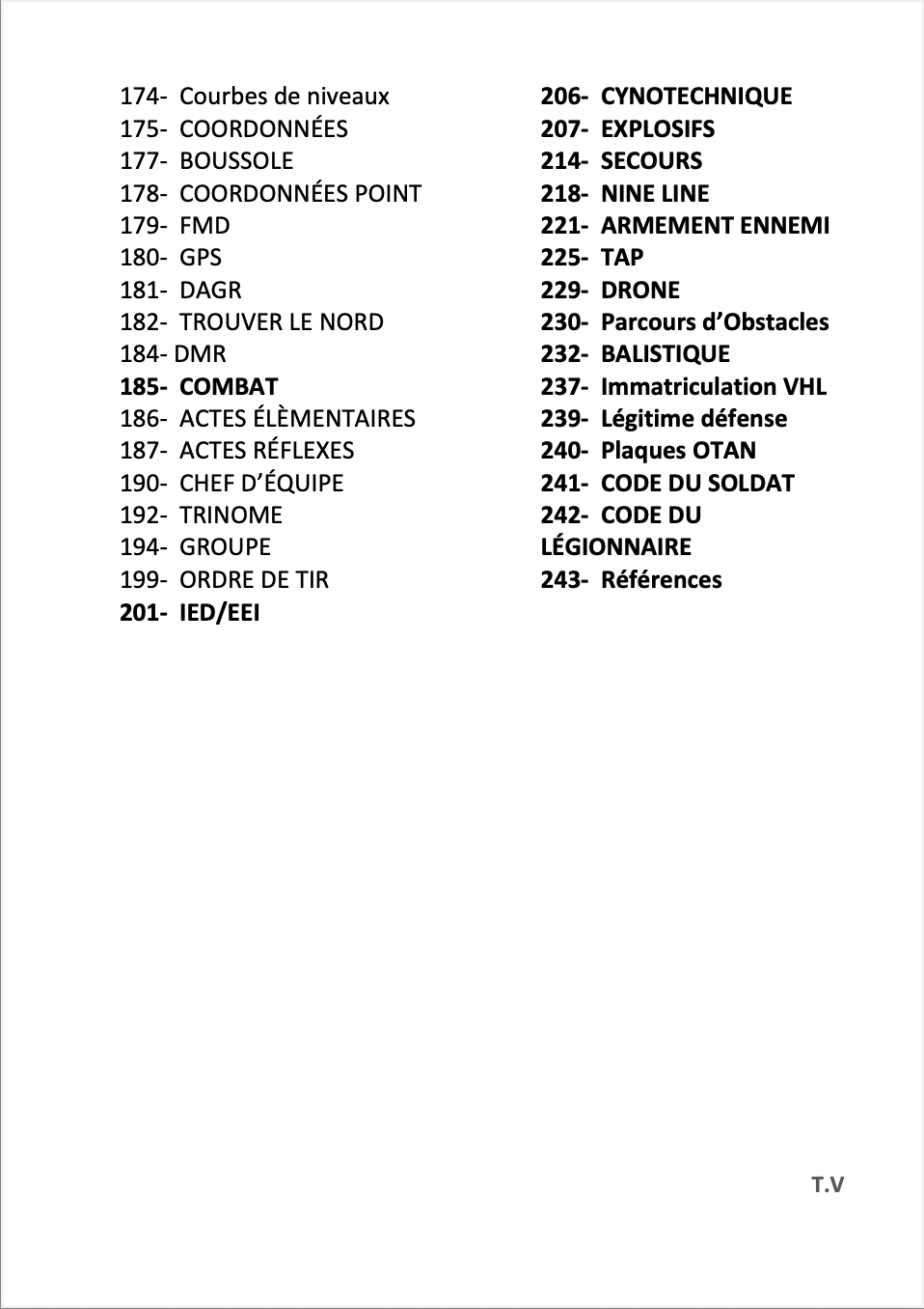 Carnet du Combattant 2026, Manuel de connaissances militaires